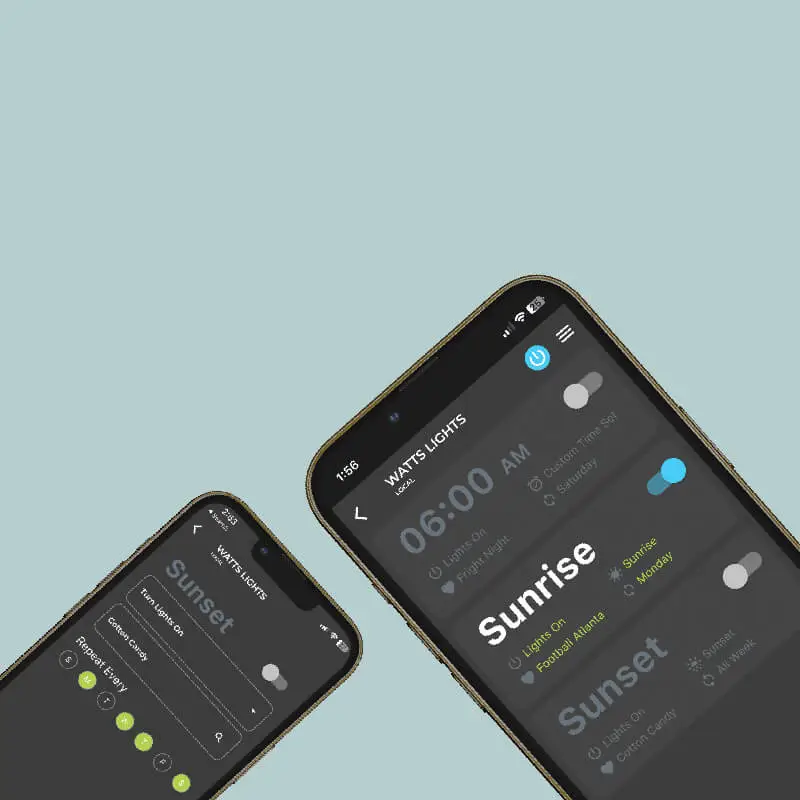 Shape your day seamlessly with our customizable lighting schedules. 